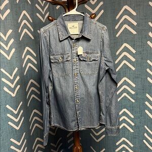 Hollister Denim Button-Up Shirt